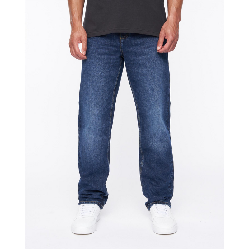 Duck and Cover Rushawn men's relaxed fit jeans in mid wash