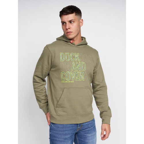 Duck and Cover Pecklar men's olive pullover hoodie