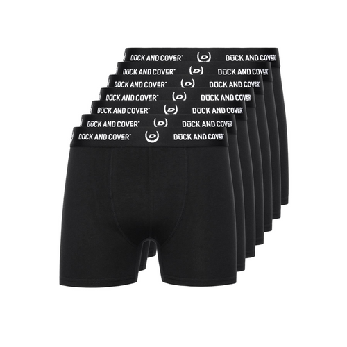 Duck and Cover Anvilli men's black sustainable 7-pack boxer shorts