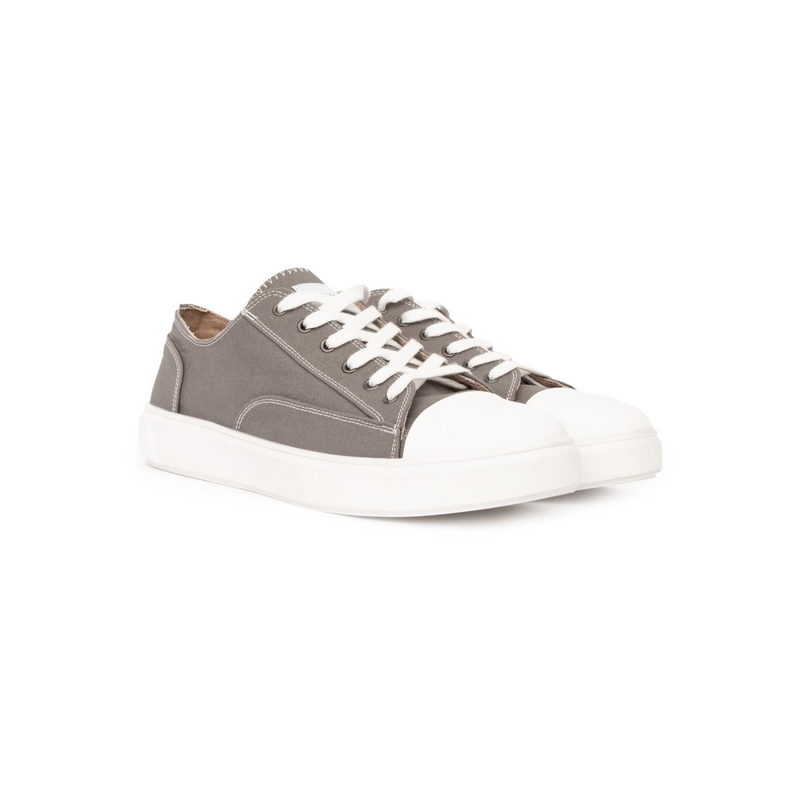 Duck and Cover Nesta men's grey canvas trainers