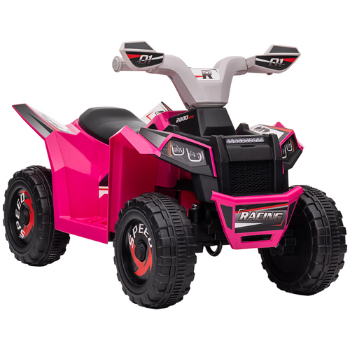HOMCOM electric kids quad bike 6V ride-on ATV in pink for toddlers