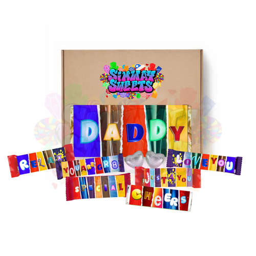Father's Day novelty chocolate gift box with fun wrappers - Daddy