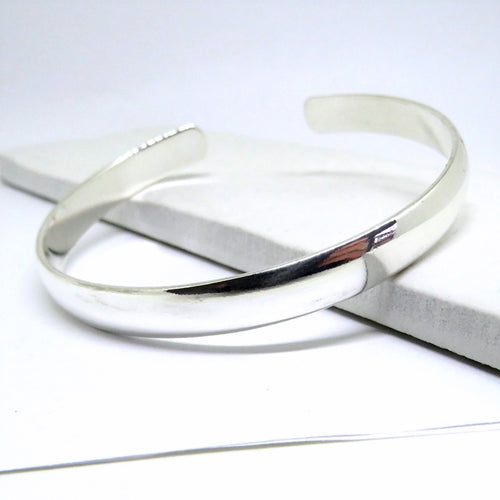 Chunky Silver Bangle Statement Bracelet for Women - Gift Box Included