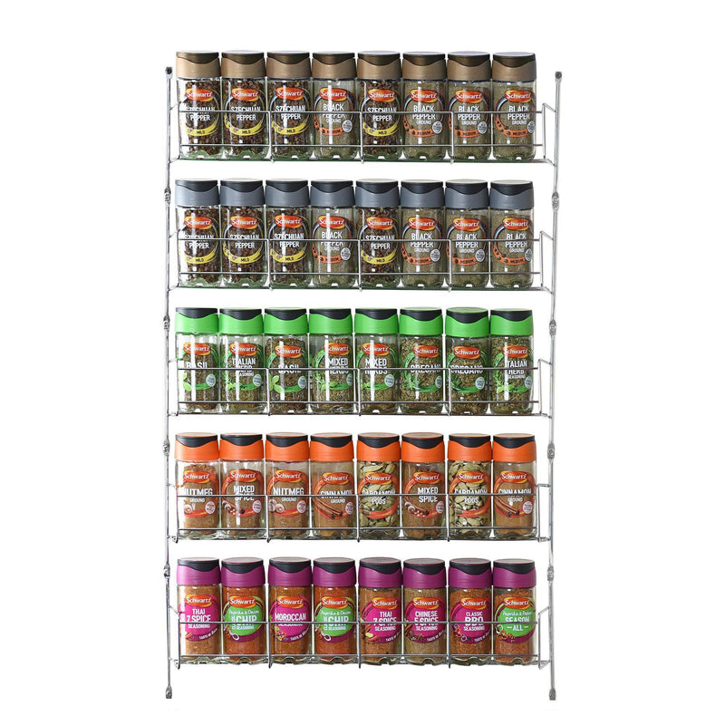 Vinsani 5-tier herb and spice rack kitchen storage organiser