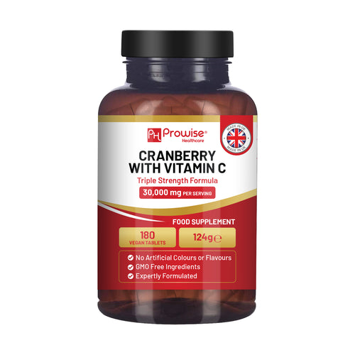 Prowise Triple Strength Cranberry 30000mg with Vitamin C - 180 vegan tablets