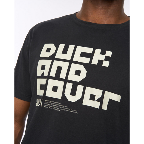Duck and Cover Bloxx men's black t-shirt
