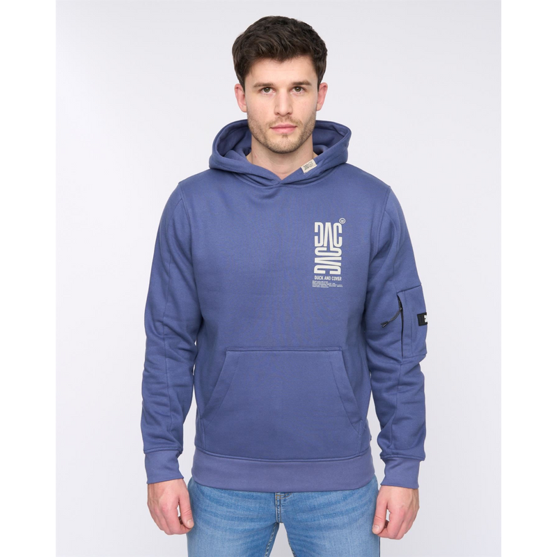 Duck and Cover Tremake men's navy pullover hoodie