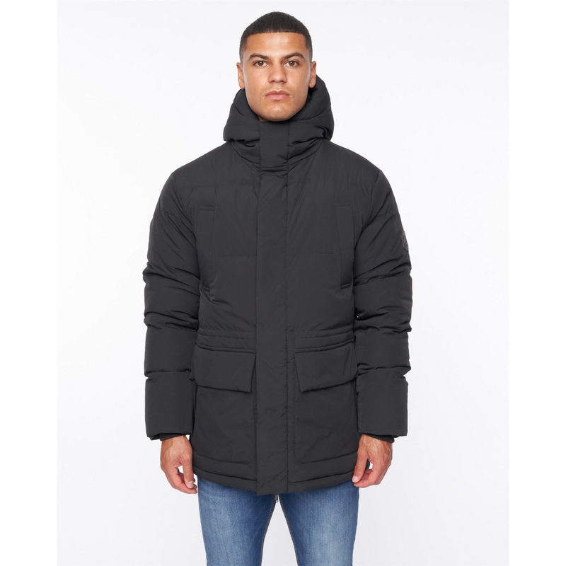 Duck and Cover Fletchley men's black puffer jacket