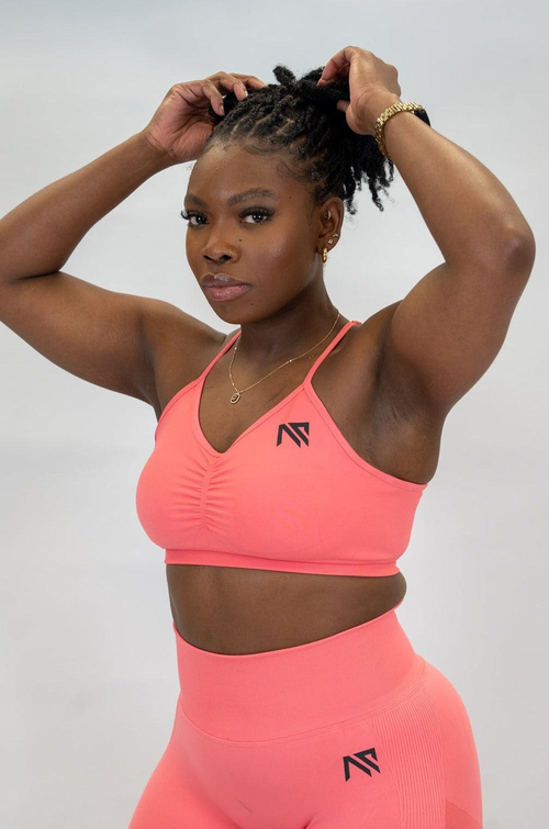 Animus Bittersweet scrunched seamless sports bra with adjustable straps
