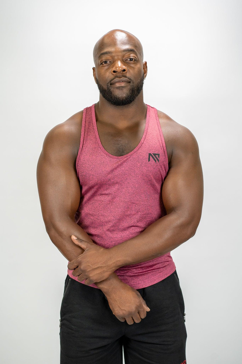 Animus Tempo tank top in red - lightweight breathable athletic vest
